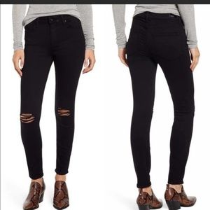 PAIGE Hoxton Ankle Skinny distressed Black Denim